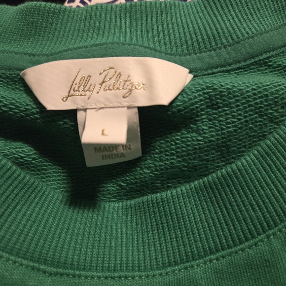 Lilly Pulitzer Green Palm Tree Sweatshirt - Picture 8 of 10